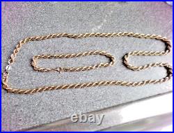 9ct Gold Rope Chain Necklace AND matching 9ct Bracelet. Immaculate condition