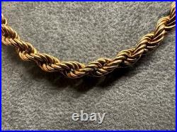 9ct Gold Rope Chain Necklace b049400166800 BKH. HH 24/10