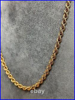 9ct Gold Rope Chain Necklace b049400166800 BKH. HH 24/10