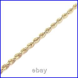 9ct Gold Rope Chain UK Hallmarked 17.25 Inches Long 2mm Wide 3.1g