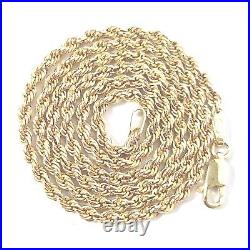 9ct Gold Rope Chain UK Hallmarked 17.25 Inches Long 2mm Wide 3.1g