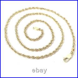 9ct Gold Rope Chain UK Hallmarked 17.25 Inches Long 2mm Wide 3.1g