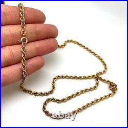 9ct Gold Rope Link Chain 9ct Yellow Gold Hallmarked Rope 22 inch 3mm Necklace