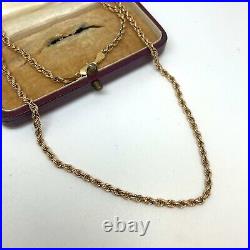 9ct Gold Rope Link Chain 9ct Yellow Gold Hallmarked Rope Link Chain 17 Inch