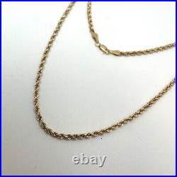 9ct Gold Rope Link Chain 9ct Yellow Gold Hallmarked Rope Link Chain 17 Inch