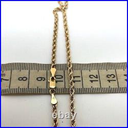 9ct Gold Rope Link Chain 9ct Yellow Gold Hallmarked Rope Link Chain 17 Inch