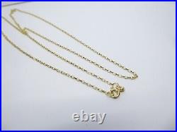 9ct Gold Round Chain Faceted Belcher Link Hallmarked 24'' 2.3grams Gift Box