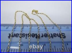 9ct Gold Round Chain Faceted Belcher Link Hallmarked 24'' 2.3grams Gift Box