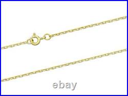 9ct Gold SQUARE BELCHER Chain 16 18 20 SOLID GOLD Necklace 1.5mm / 2mm Width