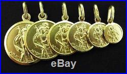 9ct Gold Saint Christopher St Chris Pendant Charm Medal Chain Free Engrave Boxed
