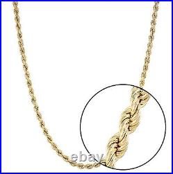9ct Gold & Silver 4mm Rope Chain Lengths 18 20 22 24 26 30