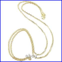 9ct Gold Singapore Chain Thin Twisted Style Links 1.5mm 24 22 20 18 16