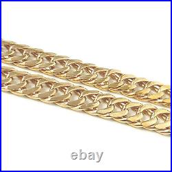9ct Gold Solid Chain Men's HEAVY DOUBLE CURB Yellow Hallmarked 65.6g 26 Inches