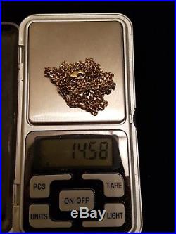 9ct Gold Solid Curb Chain/ 28 inch Long 14.58 Grams NOT SCRAP