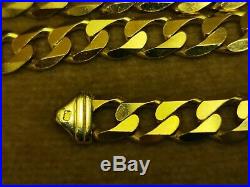 9ct Gold Solid Curb Necklace Chain Mens/Ladies Solid 375 Heavy Chunky 22