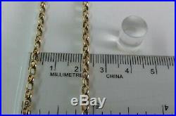 9ct Gold Solid Link Belcher Chain. 20 inch. Hallmarked. 8 grammes