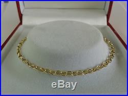 9ct Gold Solid Link Diamond Cut Belcher Chain. 22 inch. Hallmarked. 5.9 grammes