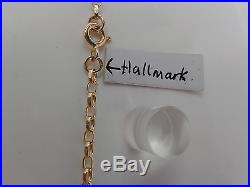 9ct Gold Solid Link Diamond Cut Belcher Chain. 22 inch. Hallmarked. 5.9 grammes