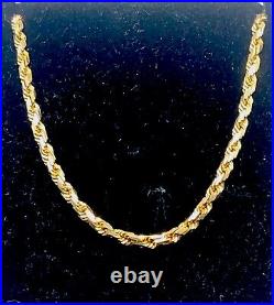 9ct Gold Solid Rope Chain 18 Necklace 12.18g Italian Hallmarked Ex Display R94