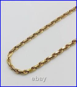 9ct Gold Solid Rope Chain 18 Necklace 12.18g Italian Hallmarked Ex Display R94