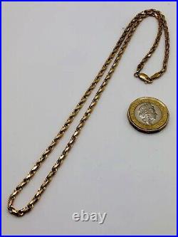 9ct Gold Solid Rope Chain 18 Necklace 12.18g Italian Hallmarked Ex Display R94