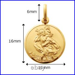9ct Gold St Christopher Pendant Necklace with 18 9ct gold chain and gift box