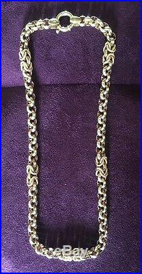 9ct Gold Statement Fancy Belcher Chain Length 16 25.1gms Hollow Second Hand