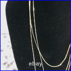 9ct Gold Triple Layer Curb Chain Necklace