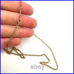 9ct Gold Twist Link Chain 9k Yellow Gold Hallmarked 19 Inch Rope Chain Necklace