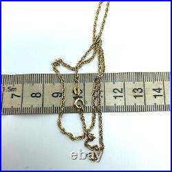 9ct Gold Twist Link Chain 9k Yellow Gold Hallmarked 19 Inch Rope Chain Necklace