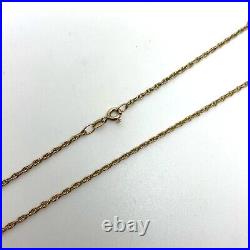 9ct Gold Twist Link Chain 9k Yellow Gold Hallmarked 19 Inch Rope Chain Necklace