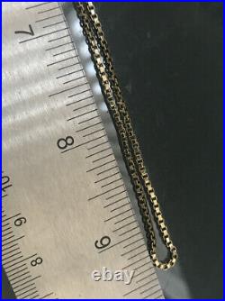 9ct Gold Vintage Box Style Chain/Necklace 7g Length 19 Hallmarked Quality