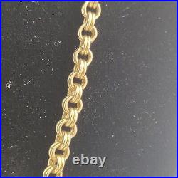 9ct Gold belcher chain & T bar Pre owned Weight 11.5 Grams Length 19 inch