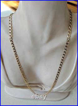 9ct Gold curb chain (Cuban) Pre owned Weight 7.2 grams Length 19 inch