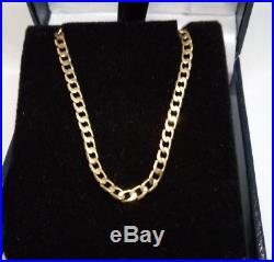 9ct Gold curb chain length 18 inch Weight 6 grams Width 3mm Hallmarked