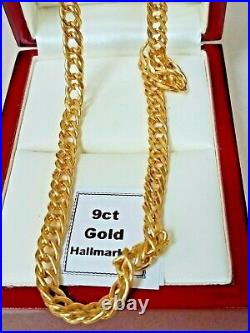 9ct Gold double curb chain Weight 16.5 grams Diameter 6.5mm Length 24 inch