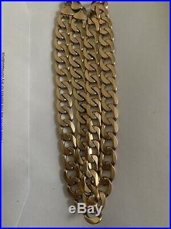 9ct Gold flat Curb Heavy Chain