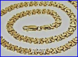 9ct Gold on Silver Byzantine Necklace / Chain ALL LENGTHS Men's or Ladies