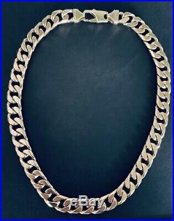 9ct Gold very Broad/chunky/Heavy Weight 213.5g- 6.8 oz 20 Curb Chain Vm255