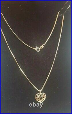 9ct Gold yellow gold necklace celtec pendant in S style chain hallmarked