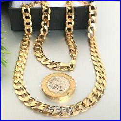9ct ROSE GOLD CURB CHAIN MEN'S SOLID GOLD 20 1/4 SUPERB NECKLACE 30g