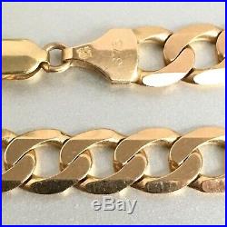 9ct ROSE GOLD CURB CHAIN MEN'S SOLID GOLD 20 1/4 SUPERB NECKLACE 30g