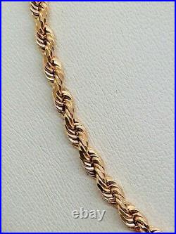 9ct Rose Gold Rope Chain 3.0mm 26 CHEAPEST ON EBAY