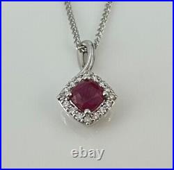 9ct Ruby and Diamond Necklace