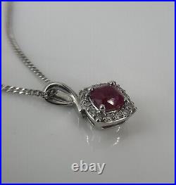 9ct Ruby and Diamond Necklace