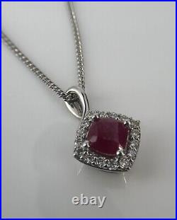 9ct Ruby and Diamond Necklace