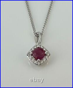 9ct Ruby and Diamond Necklace