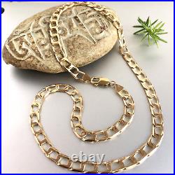 9ct SOLID GOLD CURB CHAIN 20 3/4 MEN'S 25.4g GORGEOUS