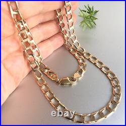 9ct SOLID GOLD CURB CHAIN 20 3/4 MEN'S 25.4g GORGEOUS