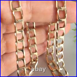 9ct SOLID GOLD CURB CHAIN 20 3/4 MEN'S 25.4g GORGEOUS